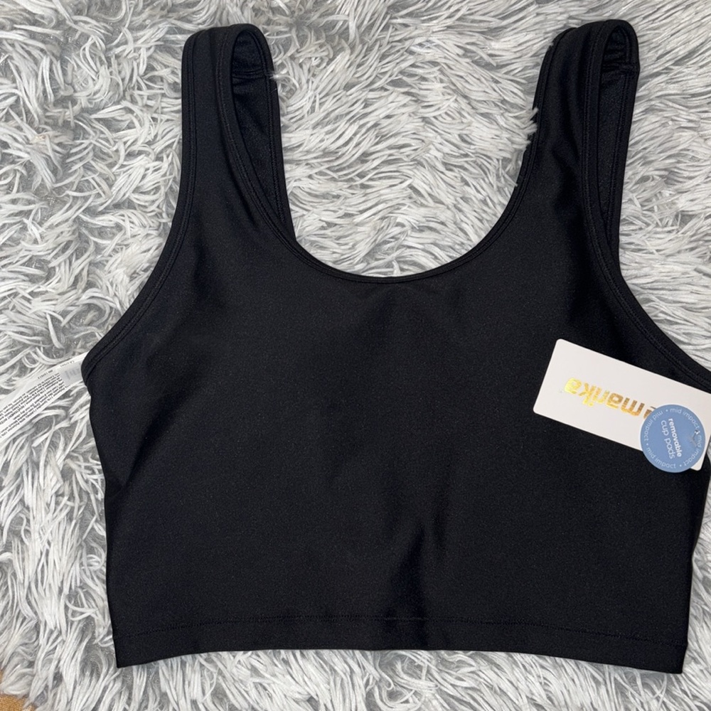 Marika NWT Black Sports Bra Size Large